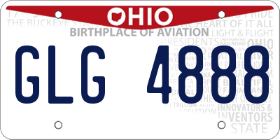 OH license plate GLG4888