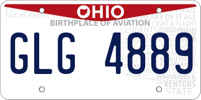 OH license plate GLG4889