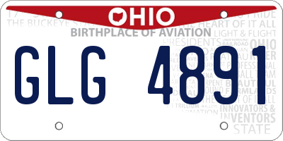 OH license plate GLG4891