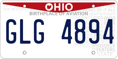 OH license plate GLG4894