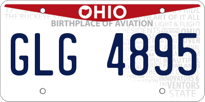 OH license plate GLG4895