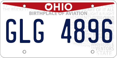 OH license plate GLG4896