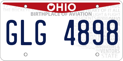 OH license plate GLG4898