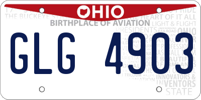 OH license plate GLG4903