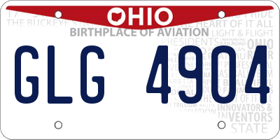 OH license plate GLG4904