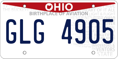 OH license plate GLG4905