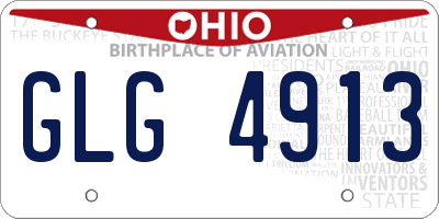 OH license plate GLG4913