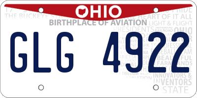 OH license plate GLG4922