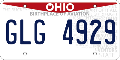 OH license plate GLG4929