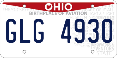 OH license plate GLG4930