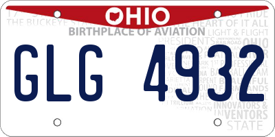 OH license plate GLG4932