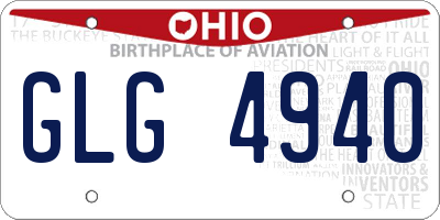 OH license plate GLG4940