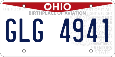 OH license plate GLG4941