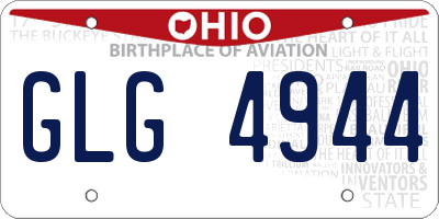 OH license plate GLG4944