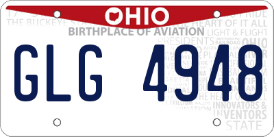 OH license plate GLG4948
