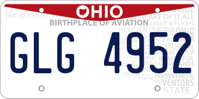 OH license plate GLG4952