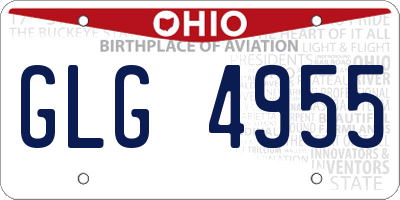 OH license plate GLG4955