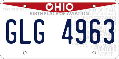 OH license plate GLG4963