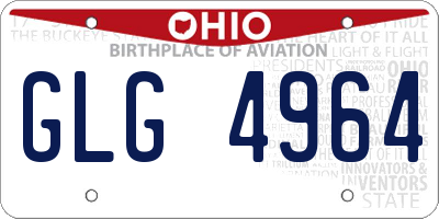OH license plate GLG4964