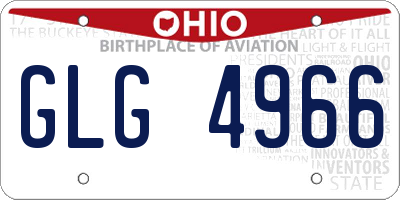 OH license plate GLG4966