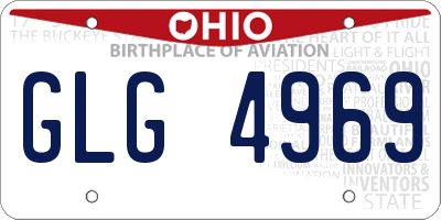 OH license plate GLG4969