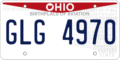 OH license plate GLG4970