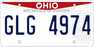 OH license plate GLG4974