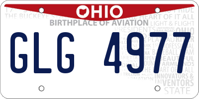 OH license plate GLG4977