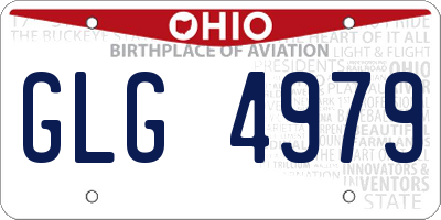 OH license plate GLG4979