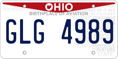 OH license plate GLG4989