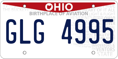 OH license plate GLG4995