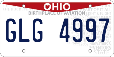 OH license plate GLG4997