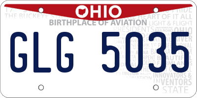 OH license plate GLG5035
