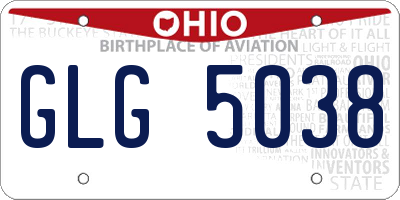 OH license plate GLG5038