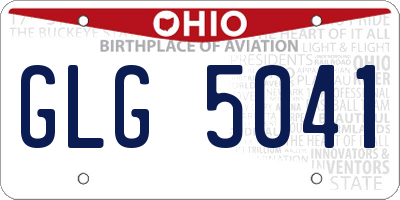 OH license plate GLG5041