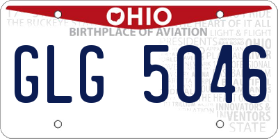 OH license plate GLG5046
