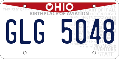 OH license plate GLG5048