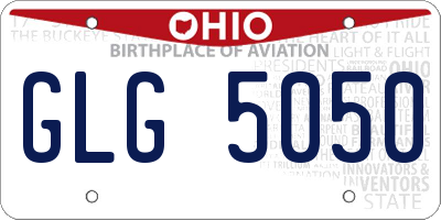 OH license plate GLG5050
