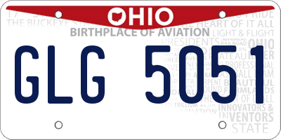 OH license plate GLG5051