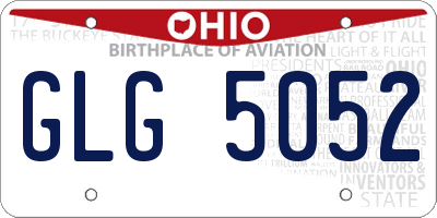 OH license plate GLG5052