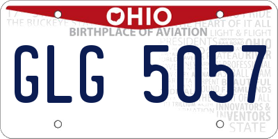 OH license plate GLG5057