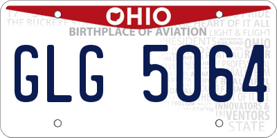 OH license plate GLG5064