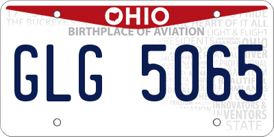 OH license plate GLG5065