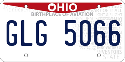 OH license plate GLG5066