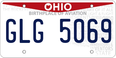 OH license plate GLG5069