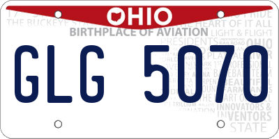 OH license plate GLG5070