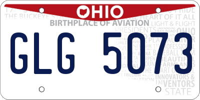 OH license plate GLG5073