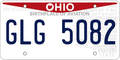 OH license plate GLG5082