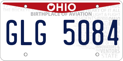 OH license plate GLG5084