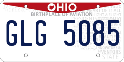 OH license plate GLG5085
